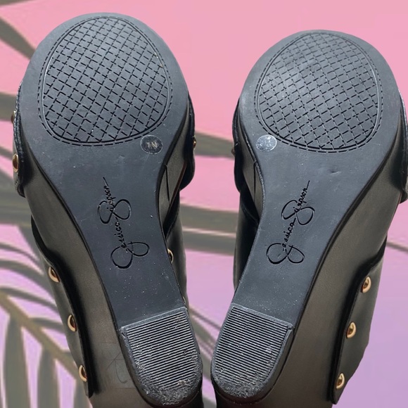 SOLD Jessica Simpson Jozie Stud Wedge Sandals Sz 7 - Picture 10 of 10